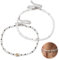 Muschelkette Weiß 2 Stück Set - Boho Imitation Perlenkette, Simulierte Perlenketten, Natürliche Muschelketten Hawaiianische Choker Halskette, Vintage Festival Perlen Halskette für Damen und Mädchen