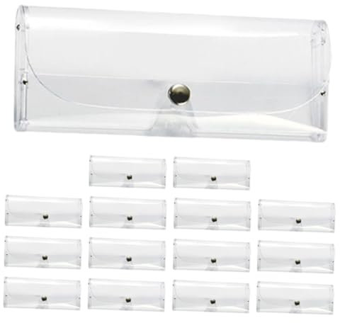 Yardenfun 15St transparentes Brillenetui Hartes Brillenetui Brillenorganisator sonnenbrillenhalter sonnenbrillenetui schnapsgläser Brillenetuis für Herren transparentes Glasgehäuse Plastik