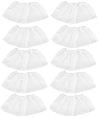 10Pcs Nail Fan Vacuum Cleaner Bags, Non-Woven Fabric, Easy to Install, White Vacuum Storage Bags Small Dust Collector Nail Care Kit, Ideal for Nail Salon Dust Collection