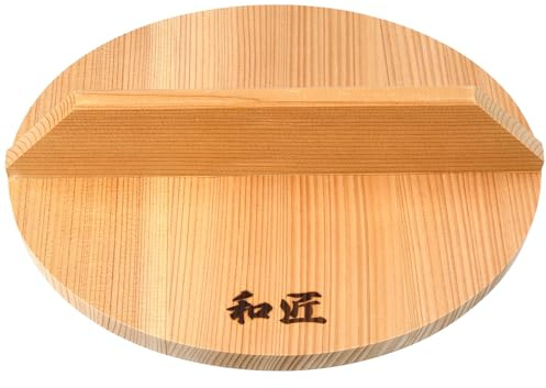 WASHO Kiso Sawara Otoshibuta, japanische Zypresse, Holz, Tropfendeckel, hergestellt in Japan, Größe M 19,6 cm