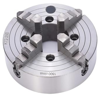 PMZZHUPVR 250-mm-Spannfutter, 4 Backen, unabhängiges Spannfutter K72-250, Metall-CNC-Werkzeugfutter, manueller Typ