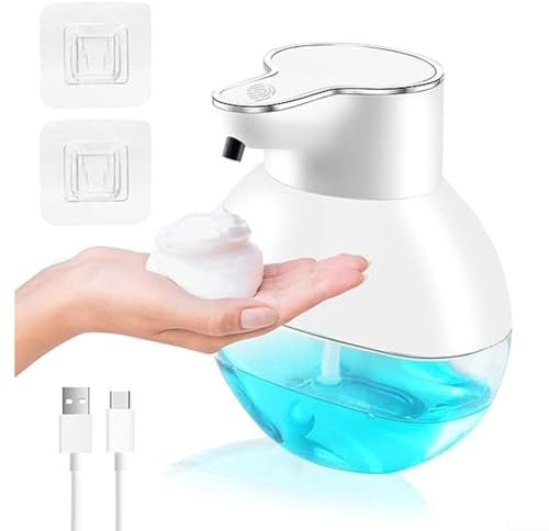 Dispenser automatico di sapone in schiuma da parete salvaspazio per piccoli bagni o cucine