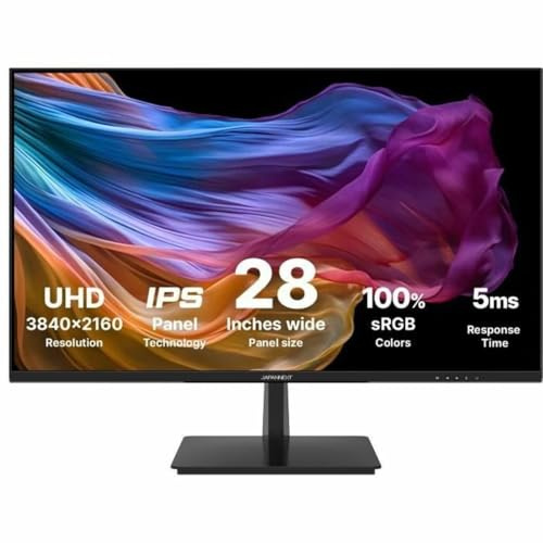 JAPANNEXT 4K UHD Monitor 71,1 cm (28) 3840x2160 Pixel,IPS Panel, 5 ms, 60 Hz, AMD FreeSync, HDMI, DisplayPort (JN-I280UHD60F-P)