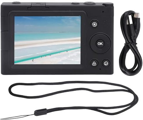 Appareil Photo numérique 4K 64MP Autofocus Camera avec 28X Zoom Beauty Retro Filter Compact Travel Video Camera pour Les Amateurs de Photographie Travellers and Content Creators