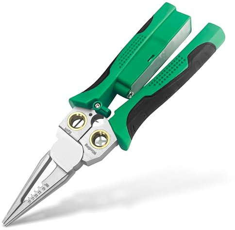8 in 1 Wire Stripper with Voltage Tester, Pinzas Para Electricista, Electric Pliers, Multi-function Electric Wire Stripping Tool for Cutting and Pulling Pliers, Electrician Repair Tool