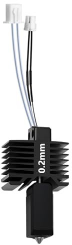 Premium All-Metal Hotend für Bambu Lab X1/X1C: 0.2mm Hotend Assembly mit gehärteter Stahldüse, 24V 48W Keramik-Heizer & Hochtemperatur-Thermistor - Komplettersatz für X1C 3D-Drucker
