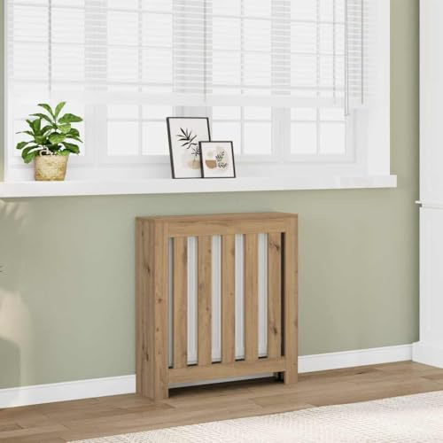 Solivagant Cache-radiateur chêne Artisanal 78x20x82 cm Bois d'ingénierie,(10.6 KG)
