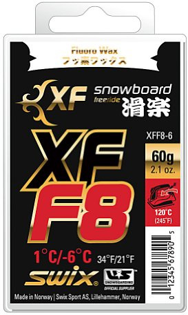 Swix XF Snowboard Fluoro Wax, 60g, XFF8-6