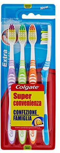 Colgate Extra Clean Zahnbürste, Medium, 2 Stück