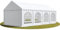Festzelt Partyzelt 3x9 m Premium, hochwertige PVC Plane 750 N in weiß 100% wasserdicht mit Bodenrahmen