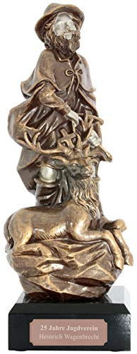 pokalspezialist Figur Pokal Jäger und Horn Trophäe Jagd 23,5 cm mit Gravur