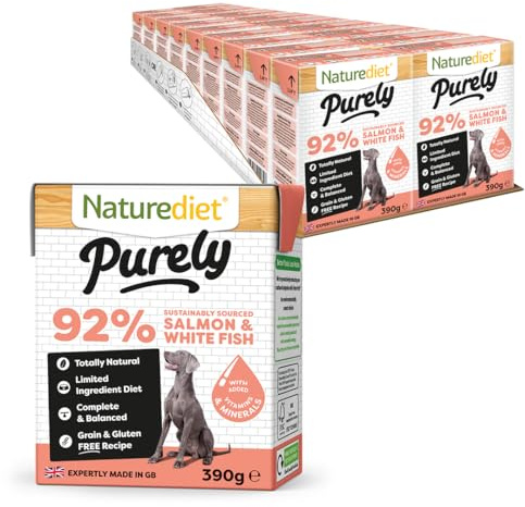 Naturediet - Purely, Complete Wet Food, Salmon & White Fish, 390g (Pack of 18)