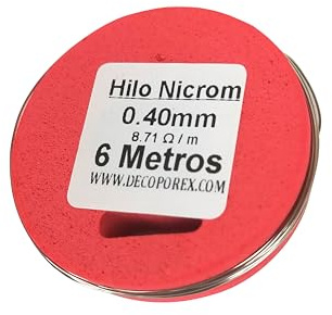 DecoPorex – Bobina hilo de resistencia de Nicrom 0,40 mm – 6 metros