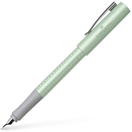 Faber-Castell 140976 - Füller Grip Pearl Edition, Feder EF, mint, 1 Stück