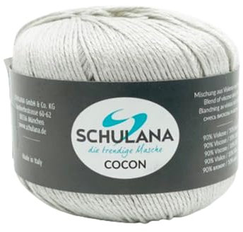 SCHULANA Cocon, 90% Viskose, 10% Seide, zum Stricken und Häkeln, 50g ca 140m, Beige 013