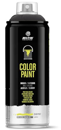 MONTANA Colors MTN PRO Negro Satinado - Spray 400ml, El embalaje puede variar