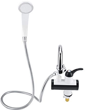 Rotation à 360° Robinet pour évier et douche Robinet Chauffe-eau Instantané Électrique Robinet Eau Chaude(EU)