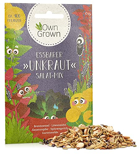 Wildkräuter Samen: Bunte Premium Kräuter Samen Mischung mit Löwenzahn Samen, Sauerampfer, Spitzwegerich uvm – Unkraut Samen Mix für Garten, Balkon – Kräuter Pflanzen Saatgut alte Sorten von OwnGrown