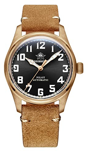 ADDIESDIVE Bronze Uhren fliegeruhren Herren analog automatik Uhr Herren AD2114