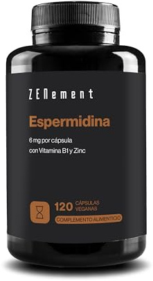 Spermidin 6 mg - med Vitamin B1 & Zink - 120 Veganska Kapslar - Zenement | 100% Naturligt Vetegroddsextrakt - Skydd mot oxidativ stress - Utan Tillsatser, Glutenfri - 1 per Dag, 4 Månader