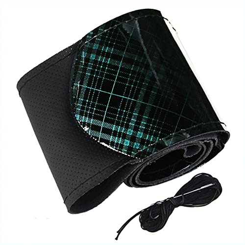 Universal Auto Lenkradhülle Auto Lenkradbezug aus Microfiber Leder Lenkrad Abdeckung Anti Rutsch Lenkradabdeckung Lenkradschoner 38CM Lenkradschutz Autozubehör für Männer Frauen für Pkw LKW SUVs