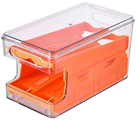 Contenitore per Uova per Frigorifero Portauova per Uso Alimentare Design Scorrevole Colore Brillante Contenitore per Uova di Gallina a Doppio Strato per Frigorifero