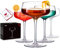 JBHO Martini Glasses, Crystal Coupe Glasses Set of 4, 10 Oz, Large and Fancy Cocktail Glasses, Hand-Blown Champagne Coupe Glasses for Espresso Martini, Manhattan as Bar Glassware or Housewarming Gift