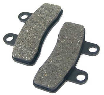 Bremsbeläge GY6 50ccm 4-Takt kompatibel mit AGM Motors GMX450 Sport Roller | Bremsklötze STANDARD als Bremsbelagsatz, 2-Kolben-Bremssattel vorn, Lochmitte 24 mm; kompatibel mit Rex RS400-460, REX Monza