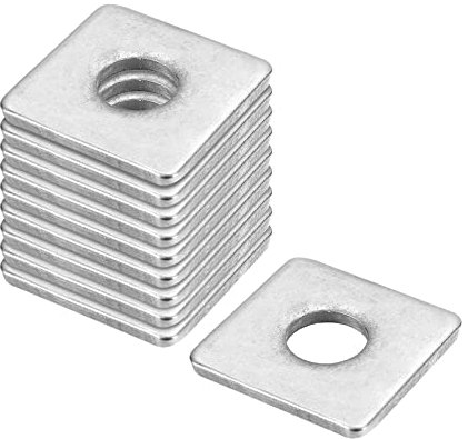 QUARKZMAN Arandela Cuadrada, 10uds M12x30x30x3mm 304 Acero Inoxidable Placa Cuadrada Arandelas Plana Almohadilla Espaciador Junta para Herrajes Sujetador