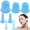 7 Stück Schröpfgläser Silikon Set: Schröpfgerät Silikon für Körper und Gesicht, Schröpfen Silikon Vacuum Tasse für gegen Cellulite Falten und Verspannungen, Schröpfmassage Schröpftherapie (Blau)
