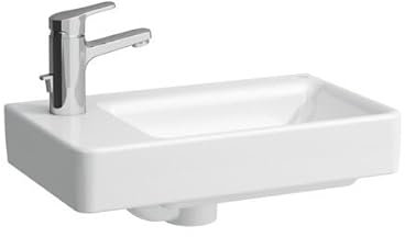 LAUFEN PRO S Handwaschbecken, Becken rechts, ohne Hahnloch, mit Überlauf, 480x280mm, H815955A001091, Farbe: Weiß