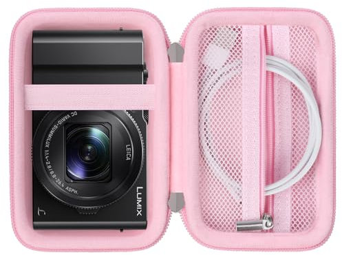 Supmay Cassa della fotocamera per Panasonic LUMIX DC-TZ99E-K Fotocamera da viaggio compatta con zoom/LX10 ZS200D ZS200 ZS80D ZS80 ZS100 ZS70 ZS60 Fotocamera, Rosa