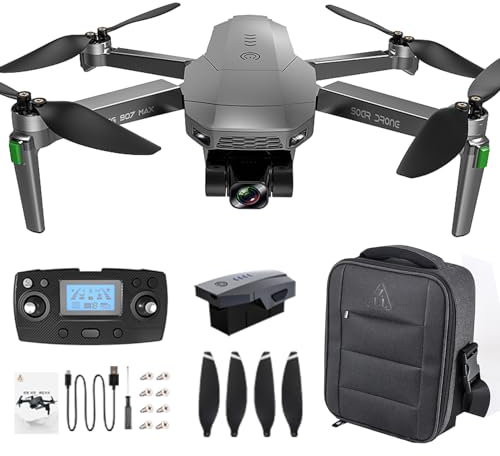 Ledovan ERCHO SG907 Max Drone GPS cardan à 3 axes, caméra HD professionnelle 4K, moteur sans balais, temps de vol de 23 minutes, quadrirotor RC à retour autonome adultes (SG907 Max 1batterie)