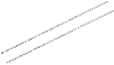TA-VIGOR 2Pcs 3mm Extra Long Twist Drill Bits 200mm HSS Straight Shank