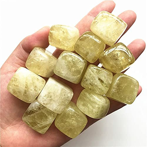 Colección de regalo de cristal en bruto de cristal natural, 3.53 oz, cristal de citrino natural, piedra pulida, cubo de cristal de cuarzo amarillo, muestra de roca, piedras de roca, colección de muest