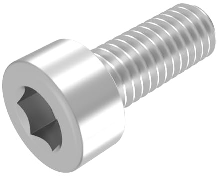 SECCARO Zylinderschraube M2,5 x 8 mm, Edelstahl V2A VA A2, DIN 912 / ISO 4762, Innensechskant, Vollgewinde, 20 Stück