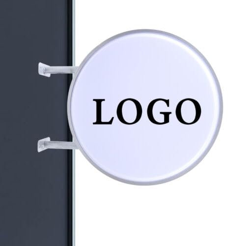 Led Leuchtkasten Rund Doppelseitig Leuchtreklame Nasenschild Leuchtschild Acryl Lichtkasten Doppelseitige AußEnwer Schild Wasserdicht Lichtboxen Doppelseitiger Werbeleuchte Lichtwerbung Reklame 50Cm