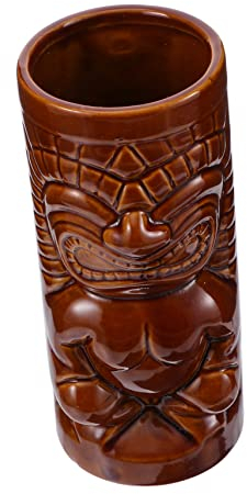 Hoement Tiki Cup Ceramic Cocktail Cup Coffee Hawaiian Style Creative Wine for Home Bar Party