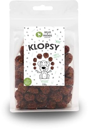 Bello & Friends Klopsy Mini Veggie, 200 g, hochwertiger fleischfreier Hundesnack getreidefrei und proteinreich, für Training und Belohnung