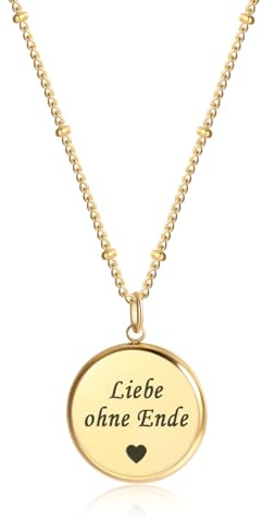 TMT Personalisierte Kette Damen mit Buchstaben | Kette mit Gravur mit Buchstaben Anhänger | Schöne Namenskette Gold Silber und Rosegold mit Initialien für Weihnachten, Geburtstag