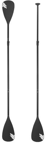 ECD Germany 2-in-1 Paddel für SUP/Kajak, 4-teiliges Kajakpaddel aus Aluminium, Länge individuell verstellbar, Doppelpaddel Stechpaddel Teleskoppaddel Stand Up Paddle Zubehör für Kanusport Kajakfahren