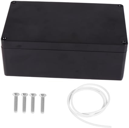 FIXOSHEE Junction Box Abs Plastic Black Outdoor Sockets for Electrical Wiring Project Box for Diy Electric Circuits for Outdoor Use