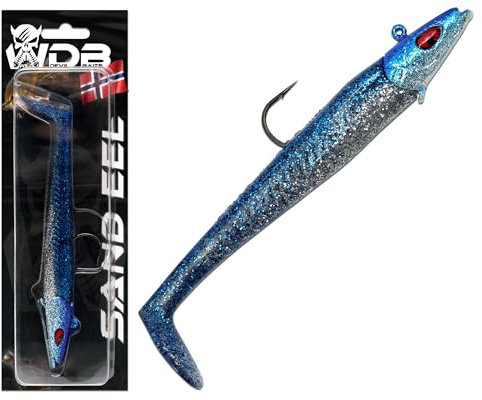 Wild Devil Baits Sand EEL Sandaal Meeres Shad Gummifisch Meeresköder Dorsch Norwegen (Blue Hering, 65g)