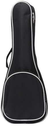 DECORNIJIA Verdickte Schwarze Ukulelen tasche mit Reißverschluss Gepolsterte Schützende Aufbewahrungstasche Leicht und Langlebig Praktische Gitarrentasche für Musiker und Reisen