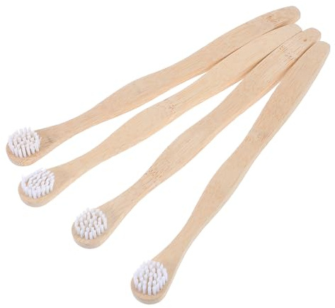 CONGARTENO 4 pezzi Raschietto Lingua Bamboo Spazzola Ergonomica Antiscivolo per Pulizia Profonda Bocca Rimuove Residui e Freschezza per Adulti Materiale Durevole e Non Deformabile