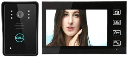 7 Video Dörrtelefon Intercom System Trådlös Videodörrklocka 2 Monitor Dörrkamera Infared Hem Lägenhet Tydlig Display Skydd Alla Väder(B KIT)