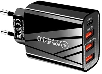 Caricatore Type C Ricarica Rapida Convertitore Carica Rapida | Caricatore rapido multiporta Elettronica Di Consumo, Per Telefoni Cellulari Per Tablet, Computer, Auto, Viaggio, Casa,