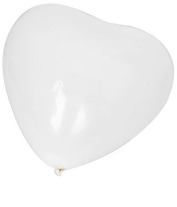 logei® 100St Herz-Luftballons Liebe Herz Luftballons Herzballons Ballons Deko für Valentinstag, Verlobung, Hochzeit, Weiß