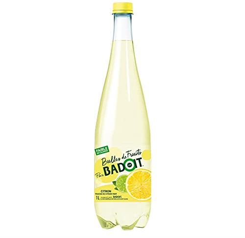 BADOIT - Burbujas de frutas, limón, lima, 1 l, 4 unidades