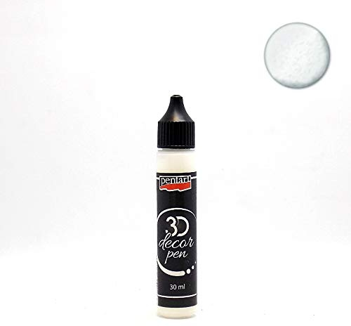 Zita`s Creative 3D Decor Pen 30ml - weiß. Metallfarbe, Bastelfarbe, Acrylfarbe